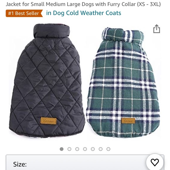 Warm reversible Dog vest - Picture 1 of 6